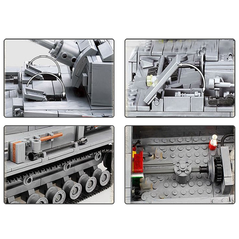 German F2 Tiger 323 Tank Building Block Set | General Jim’s Toys & Bricks | GJ-GT323