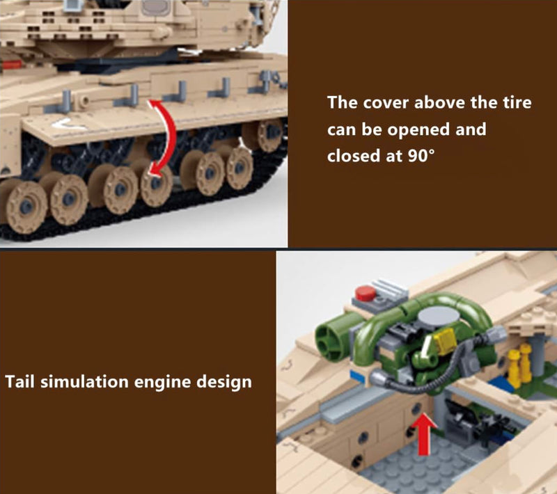 Israeli Merkava MK 4M Battle Tank Building Blocks Toy Set
