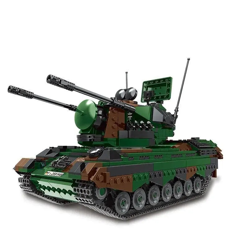 West German Flakpz Gepard Anti-Aircraft Tank Building Blocks Set | General Jim's Toys & Bricks | GJ-FLAK