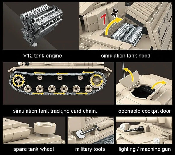 German Panzer III Building Blocks Toy Bricks Tank Set