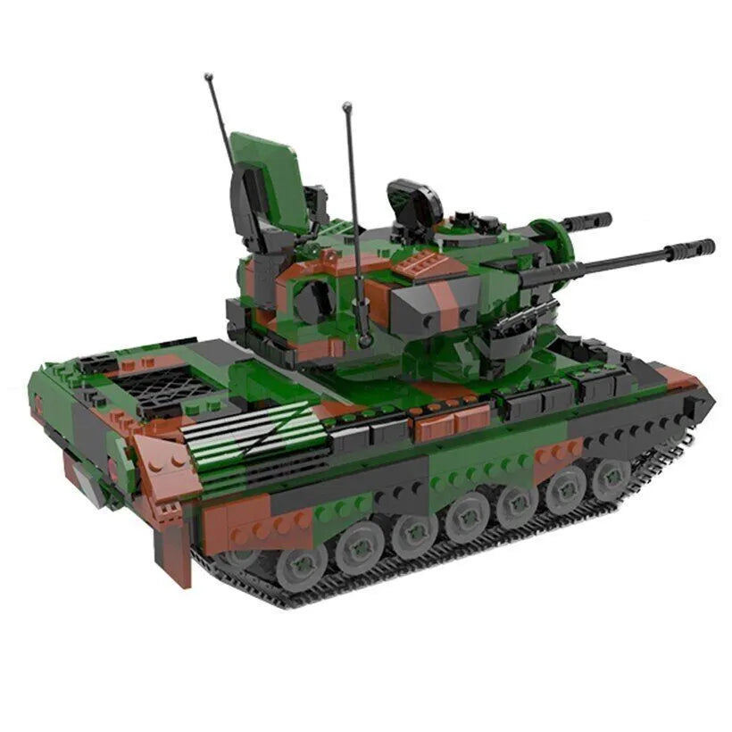 West German Flakpz Gepard Anti-Aircraft Tank Building Blocks Set | General Jim's Toys & Bricks | GJ-FLAK