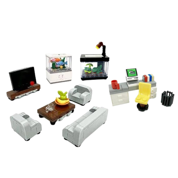 Home Furniture Set #2 Building Block Accessory Toy Bricks Set | Living Room | General Jim's Toys