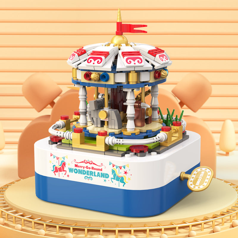 Musical Merry-Go-Round Building Block Set | General Jim's Toys & Bricks | GJ-MBMW