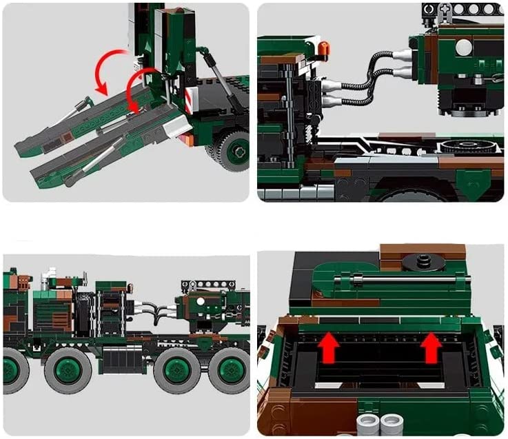 Open Box WW2 SLT Mammut Heavy Duty Tank Transporter Building Blocks Toy Set