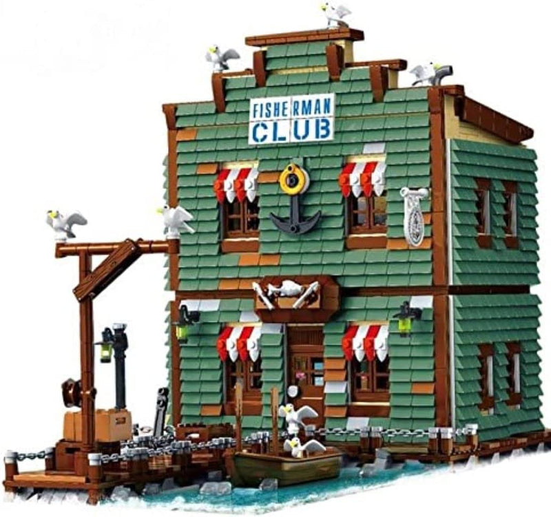 Open Box Harbortown Fishing Club Shop Modular Building Blocks Toy Bricks Set | General Jim's Toys