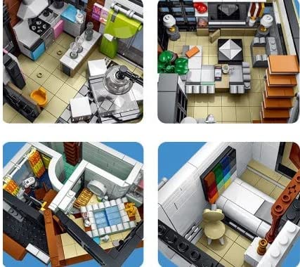 Open Box Modern Cubist Villa 3 Story Street View Creator Modular City Building Blocks Set | General Jim's Toys