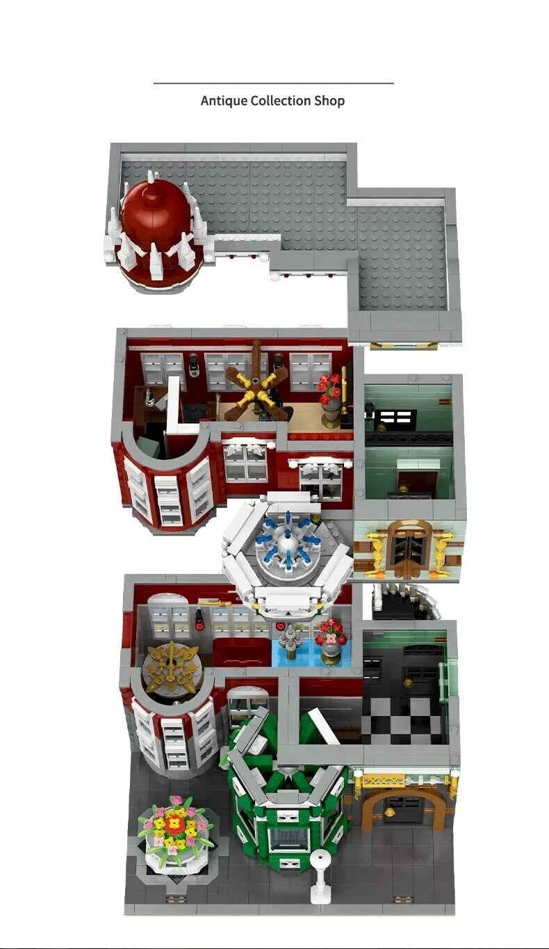 Vintage Antique Shop Modular City Building Blocks Set | General Jim's Toys & Bricks | GJ-ACS