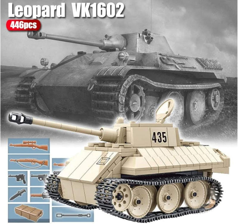 OPEN BOX German WW2 VK1602 Leopard Tank Building Blocks Toy Bricks Set | General Jim's Toys