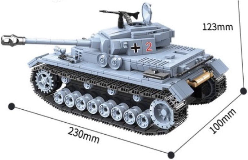 OPEN BOX Panzerkampfwagen IV German Military Building Blocks Toy Panzer IV Tank Set | General Jim's Toys
