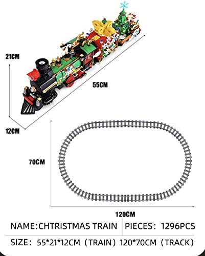 Open Box Motorized Christmas Train with Sound & Lights Building Blocks Toy Bricks Building Set | General Jim's Toys