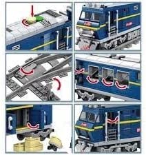 OPEN BOX City Series Power Blue Diesel Cargo Train Building Blocks Toy Bricks Set | General Jim's Toys