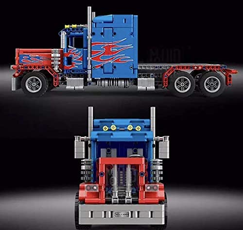 Open Box Semi Truck Remote Control Building Blocks Toy Bricks Set | General Jim's Toys