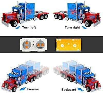 Open Box Semi Truck Remote Control Building Blocks Toy Bricks Set | General Jim's Toys