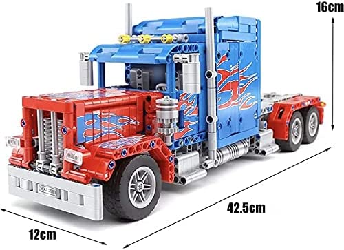 Open Box Semi Truck Remote Control Building Blocks Toy Bricks Set | General Jim's Toys