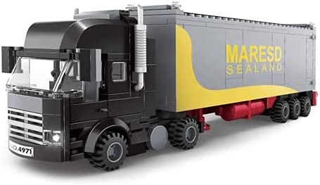 Open Box Black Cargo Truck Building Blocks Toy Bricks Set | General Jim's Toys