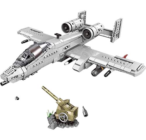 A-10 Thunderbolt II Warthog building block set, showcasing 961 pieces and intricate details, available at General Jim's Toys