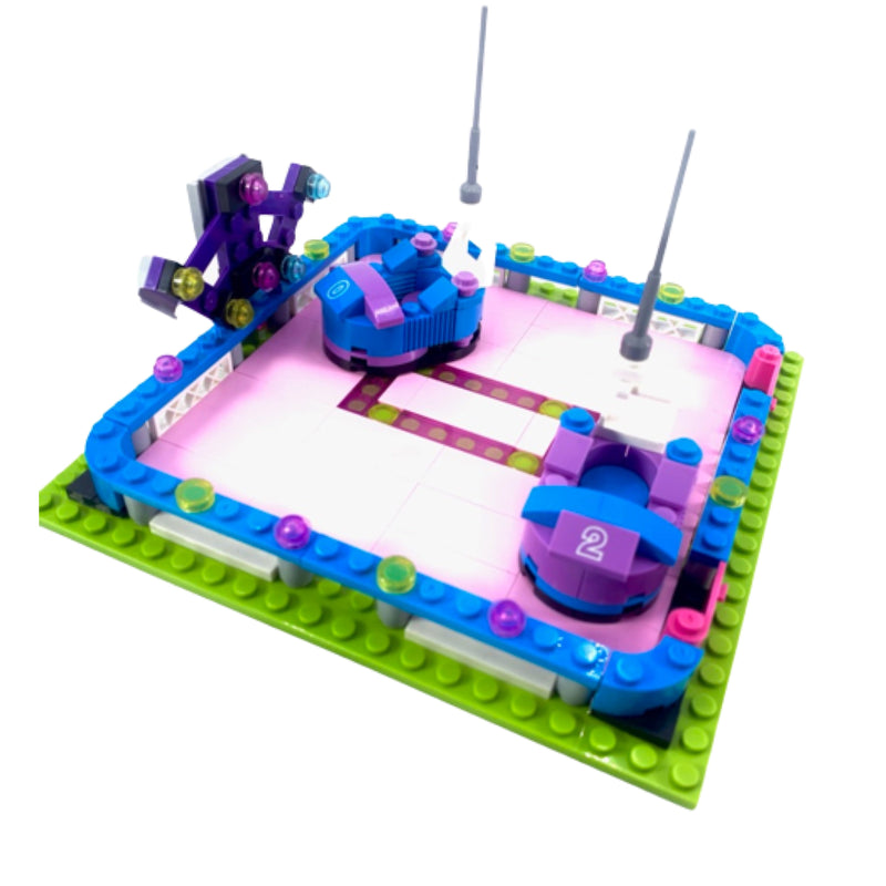 Amusement Park Building Blocks Toy Set with Bumper Car and Swing Ride | General Jim's Toys