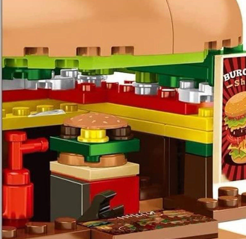 Burger Joint Restaurant MOC Building Blocks Toy Bricks Set | General Jim's Toys