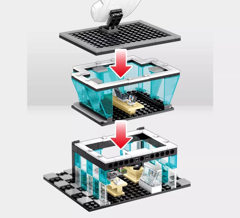Retail Phone Store Street View Creator Modular City Building Blocks Set | General Jim's Toys