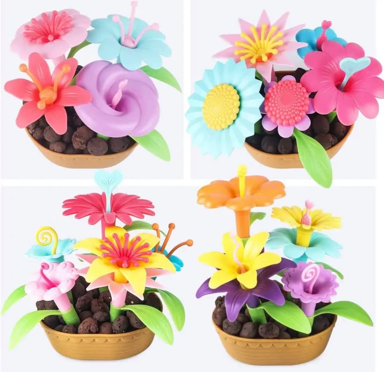 Flower Garden Building Blocks Toy Bricks Set General Jim's Toys Flowers