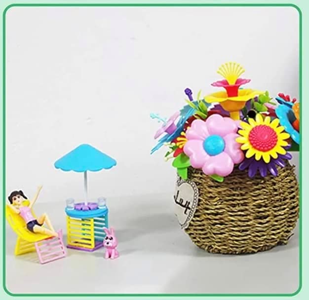 Flower Garden Building Blocks Toy Bricks Set General Jim's Toys Basket