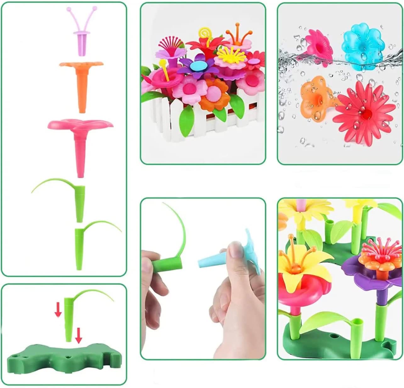 Flower Garden Building Blocks Toy Bricks Set General Jim's Toys Parts
