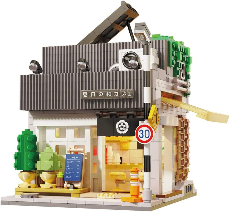 Japanese Coffee Shop Cafe Brick Building Toy Set Modular Building Blocks Set General Jim's Side View