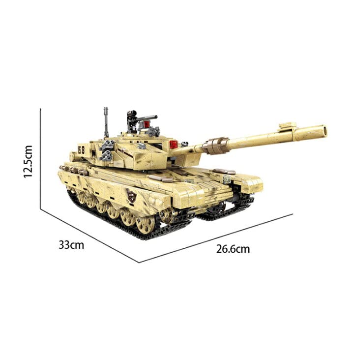Military 99-T Building Blocks Main Battle Tank Model Building Blocks Brick Set General Jim's Toys Dimensions