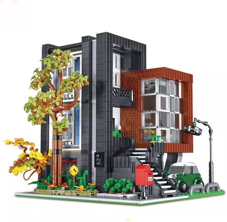 Modern Architecture Model City Street View Modular Building Blocks