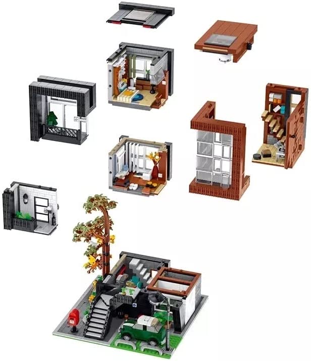 Modern Architecture Model City Street View Modular Building Blocks Bricks Toy Building Set General Jims Toys Parts