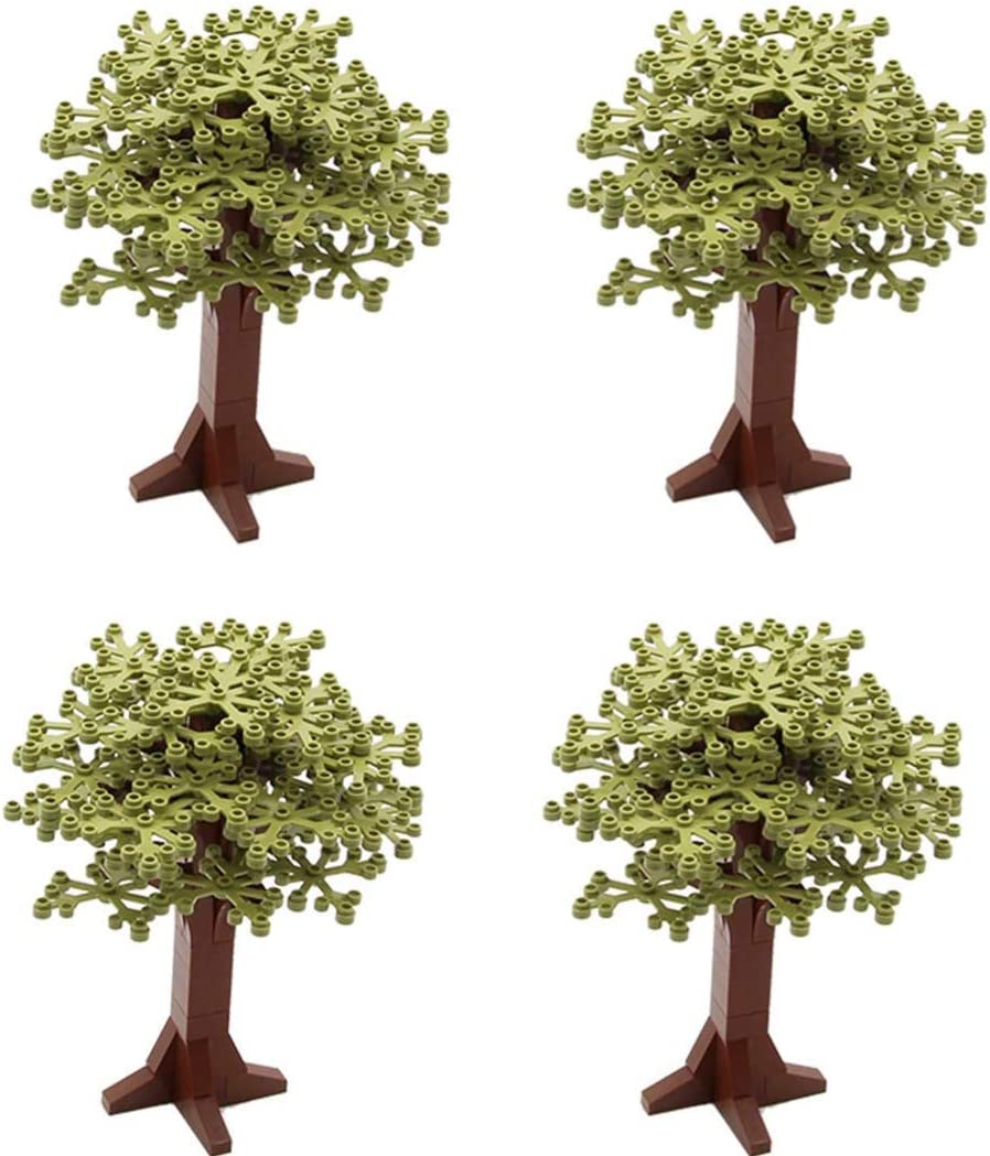 Set of 4 Olive Green Building Blocks Tree Decorations Tree Botanical Building Bricks General Jims Toys Main