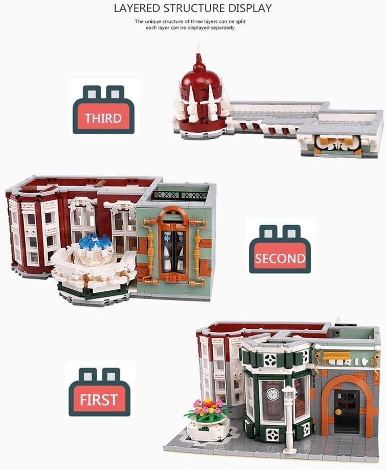Streetview Vintage Antique Shop Building Blocks Toy Bricks Set General Jim's Toys Floors