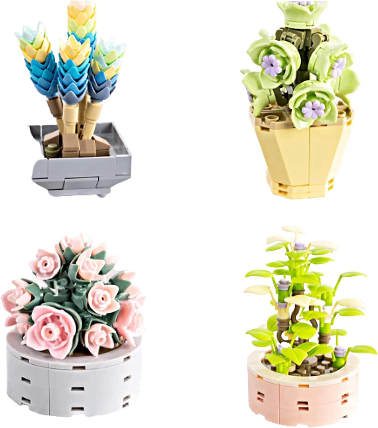Succulent Plant Assortment Building Blocks Bricks Toy Set General Jim's Main Set 1