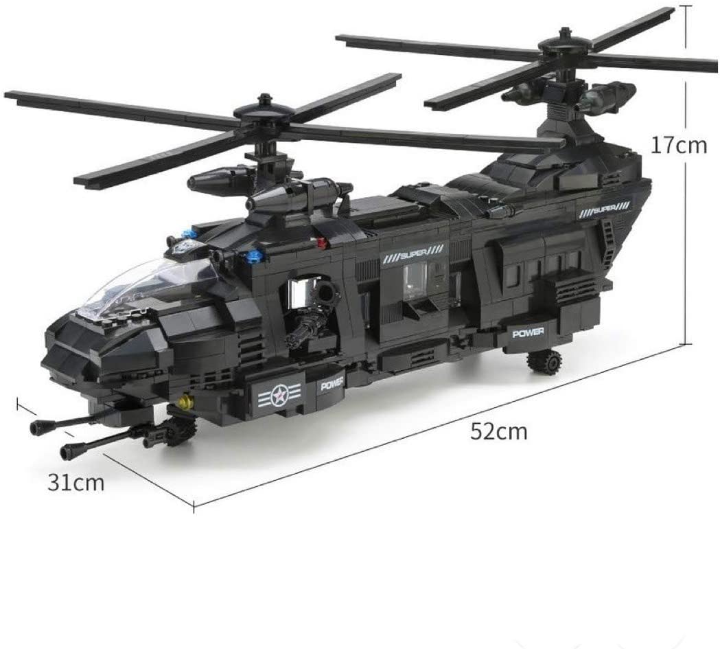 Police Swat Team Helicopter Building Blocks Set | General Jim’s Toys & Bricks | GJ-SCBC