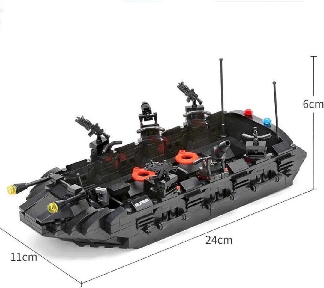 Police SWAT Helicopter & Tactical Assault Raft Building Set