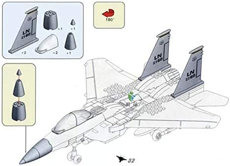 OPEN BOX Building Blocks F-15 Eagle Fighter Model Plane