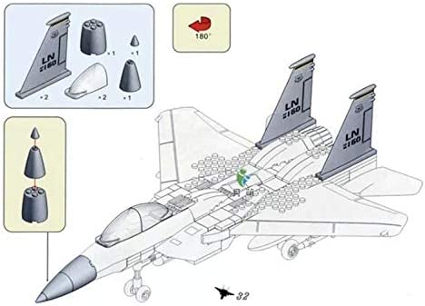 F-15 Eagle Fighter Building Blocks Toy Model Plane