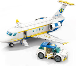 General Jim's White Business Airplane Two Vehicle Building Blocks Toy Playset at General Jim's Toys