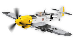 Messerschmitt BF 109 E-3 building blocks set with pilot figure and display stand on General Jim's Toys website