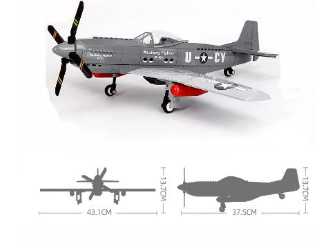 P-51 Mustang Building Blocks Toy Set