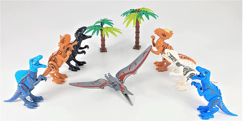 Dinosaur Period Building Blocks Toy Bricks Set Plus 9 Piece Island Base Plate Set | General Jim's Toys
