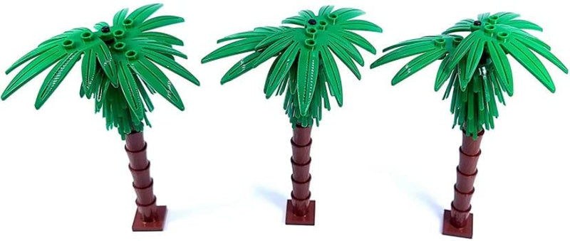 Coconut Palm Trees Building Blocks Toy Bricks Set | Set of 6 5" inch Coconut Palms | General Jim's Toys