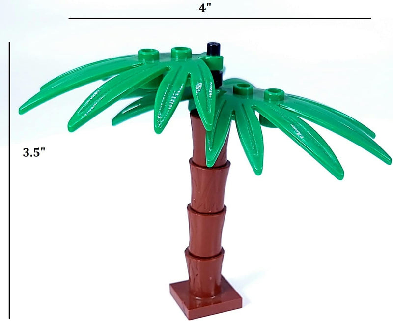 Coconut Palm Trees Building Blocks Toy Bricks Set | Set of 6 5" inch Coconut Palms | General Jim's Toys