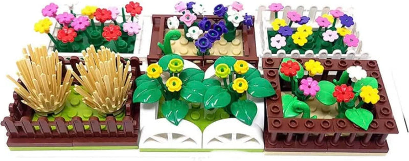 Flower Boxes 161 Pc Building Blocks Bright Colorful Toy Bricks Set of 6 Flower Boxes | General Jim's Toys