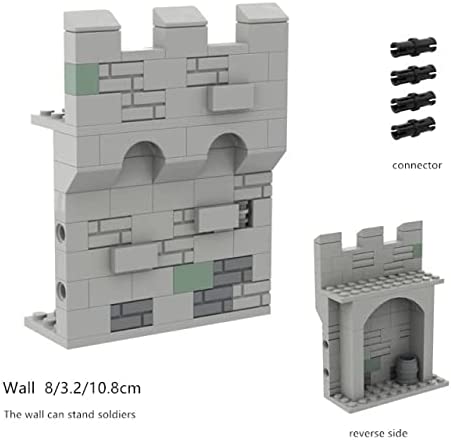 Modular Building Blocks Medieval Castle Walls and Accessories for Soldiers Battlefield Scenes | Castle Walls and Gates