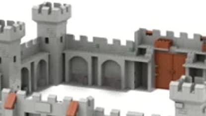 Modular Building Blocks Medieval Castle Walls and Accessories for Soldiers Battlefield Scenes | Castle Walls and GatesVBL Armored Model Vehicle Set