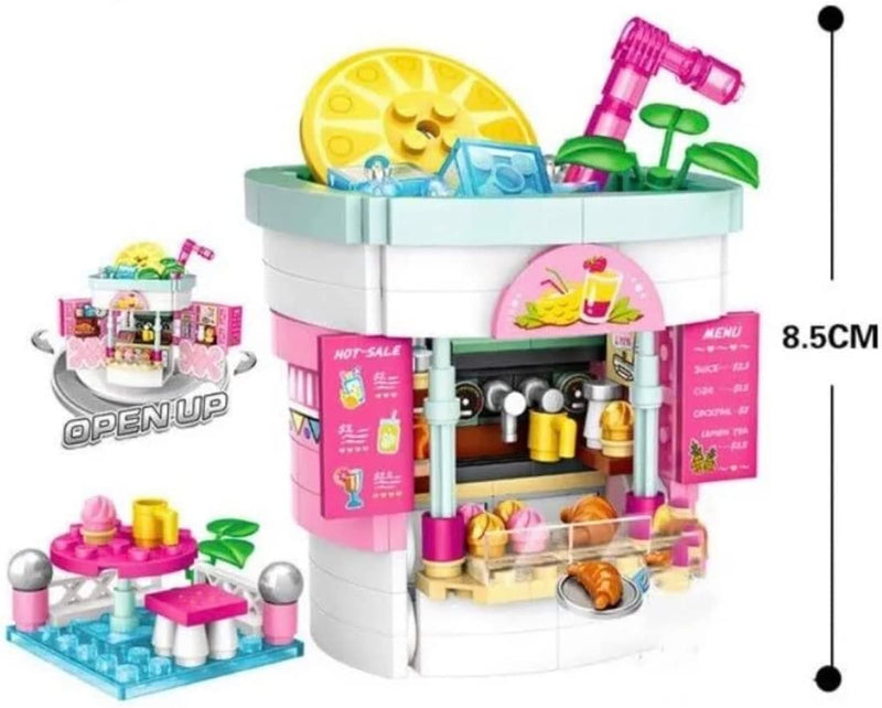 Amusement Park Lemonade Fruit Treat Stand Mini Building Blocks Toy Bricks Set | General Jim's Toys