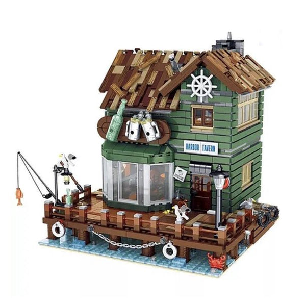 Bait & Tackle Shop Fishing Old Store Toy Building Block Set Model 427 pc