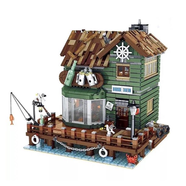 Building Fishing Lego Set Nautical Tavern Building Blocks Set
