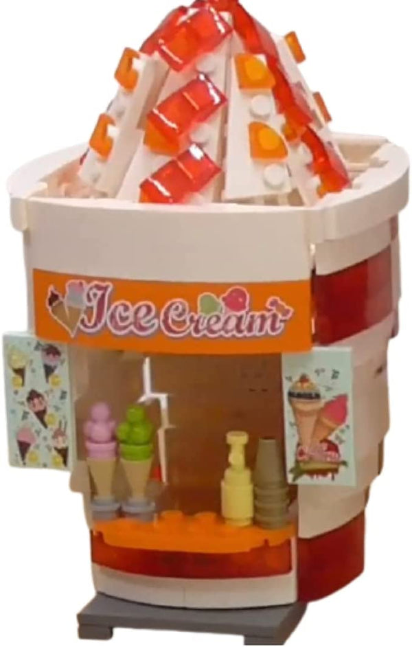 City Series Ice Cream Food Shop Stand Modualr Building Blocks Toy Bricks Set | General Jim's Toys